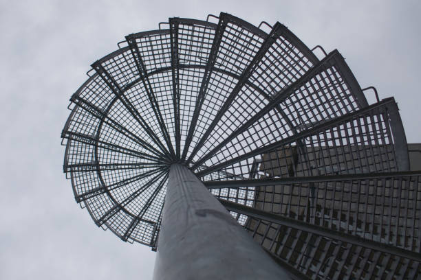 looking up at architectural cable design in Copenhagen, Denmark