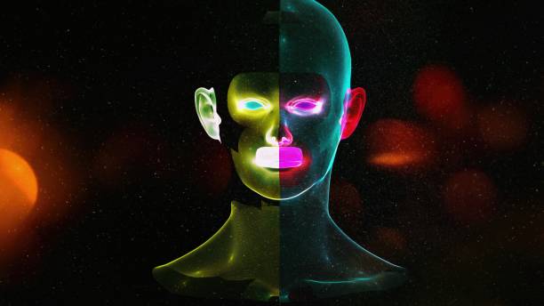 istock Abstract portrait of an humanoid representing artificial Intelligence and generative AI 1930087975