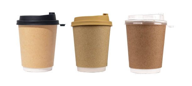 istock Take-away paper cups, coffee mugs mockups set isolated on white background 1930090098