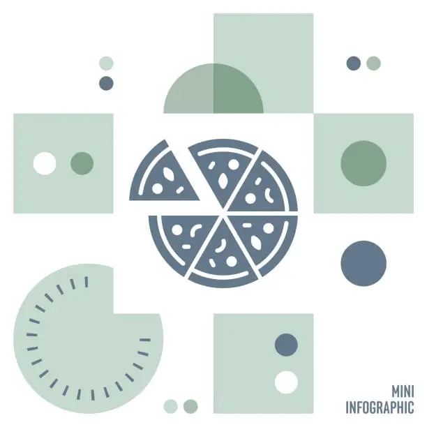Vector illustration of Pizza Mini Infographic Design