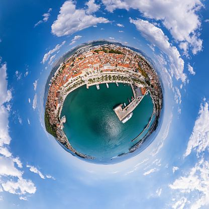 Spherical panorama of Split, Croatia