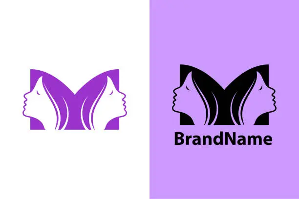 Vector illustration of Beauty Care M Symbol