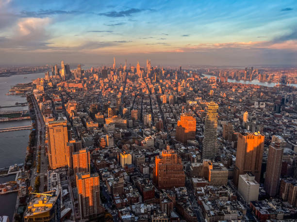 Late Winter Sunrise Over New York City, New York