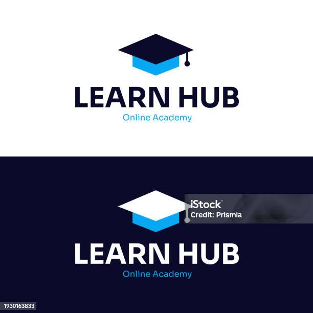 Learn Hub Online Academy Logo Vector Template Stock Illustration ...