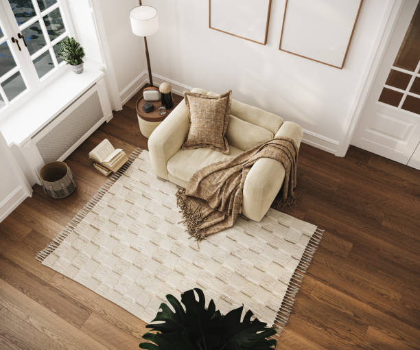 istock mock up poster frames in modern interior background, living room, Scandinavian style 1930168604