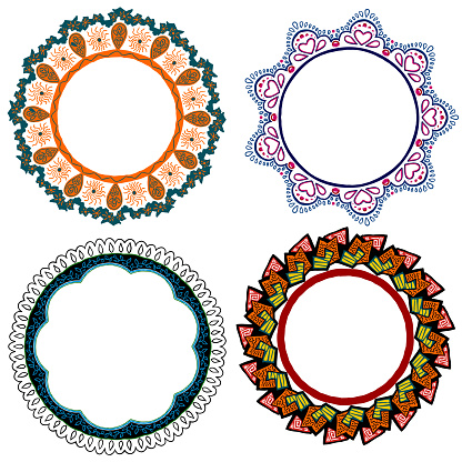 Set Of Frames For Programs Websites Decorations As Elements Stock ...