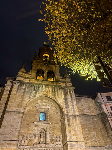 Bilbao, Spain - January 2, 2024: Church of San Vicente de Abando in Bilbao, Spain