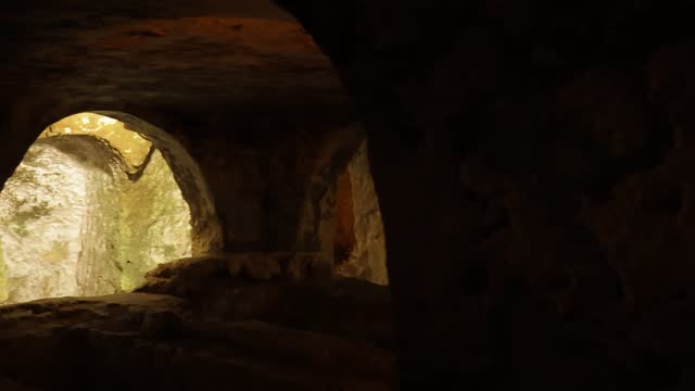 underground graves, catacombs