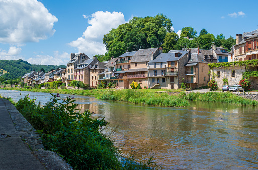 Europe, France, Quercy, Lot, view of the rural Lot Valley near St Martin Labouvel