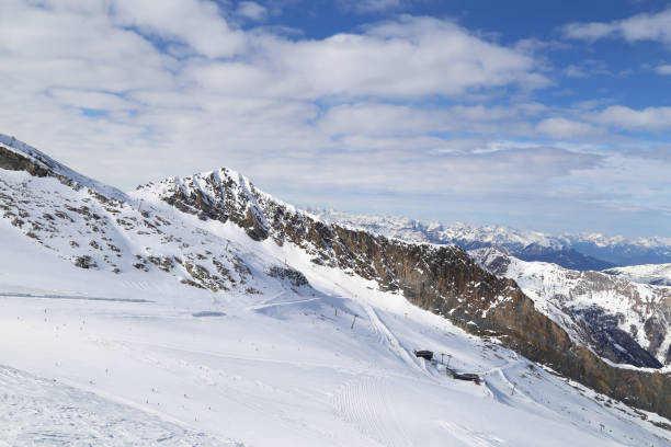 Mountains near the Hintertux glacier - Austria 1,500-3,250 meters. There is skiing on the Hintertux Glacier all year round, 365 days a year.