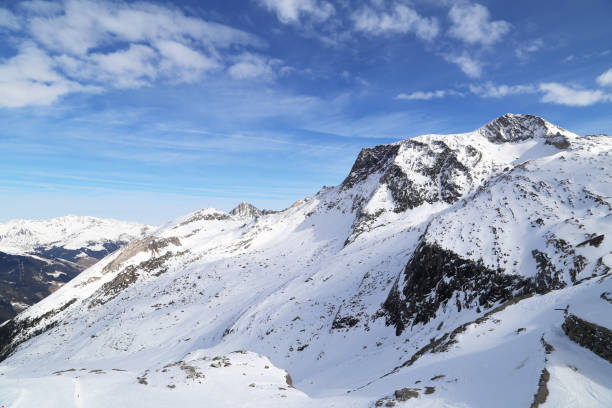 Mountains near the Hintertux glacier - Austria 1,500-3,250 meters. There is skiing on the Hintertux Glacier all year round, 365 days a year.