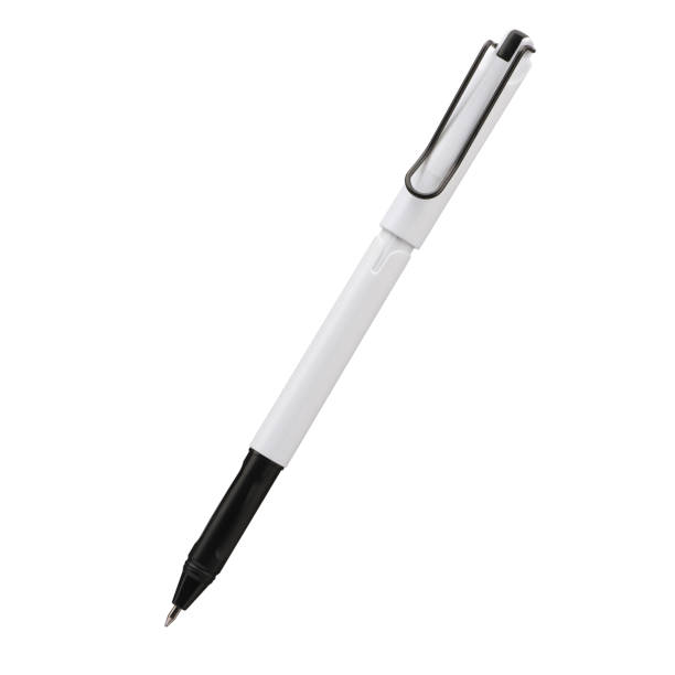 istock Ballpoint pen isolated on white background, elegant pen in white. With clipping path. isolated background. 1930623699