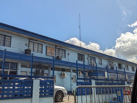 Chaguanas, Trinidad and Tobago - January 9, 2024 - The Chaguanas Police Station which is located in the Chaguanas Borough.