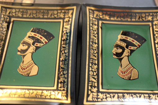 Golden Egyptian Glass Trays