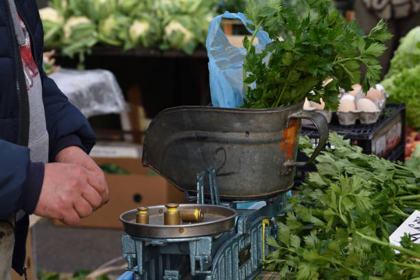 Zagreb, Croatia : 01,05,2024 : Vegetable market called Dolac in the center of Zagreb, the capital of Croatia.