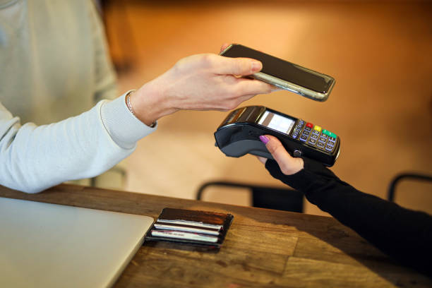 istock Contactless Payment Method, Payment by Phone to POS Device, Digital Banking 1930759625