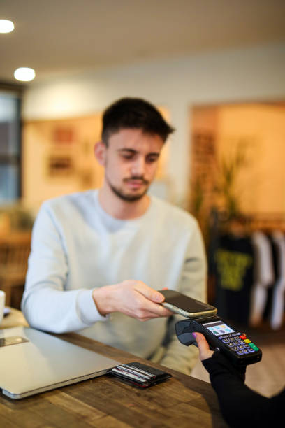 istock Contactless Payment Method, Payment by Phone to POS Device, Digital Banking 1930761181