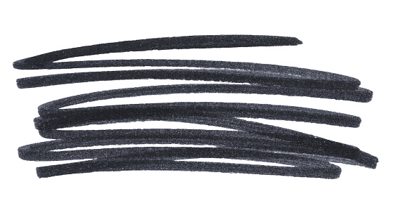 Sample of black marker on a white background, stripes