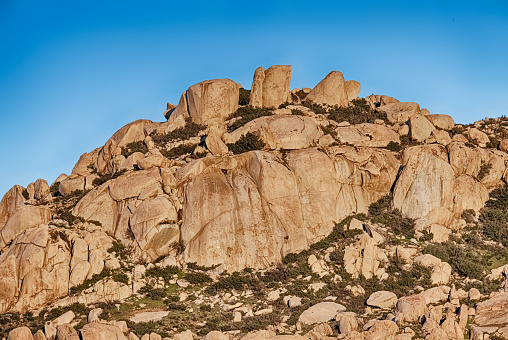 Mountain Ridge Rocks Boulders On Mountain Ridge Stock Photo - Download Image Now - Baja ...
