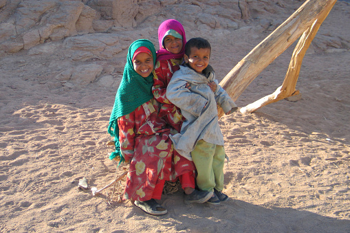 In the vast Sahara Desert of Egypt, the timeless nomadic Bedouin way of life unfolds, where resilient communities navigate the arid landscape, relying on ancient traditions and resourcefulness to thrive.