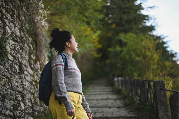 istock Multiracial woman enjoying the nature. 1930879226