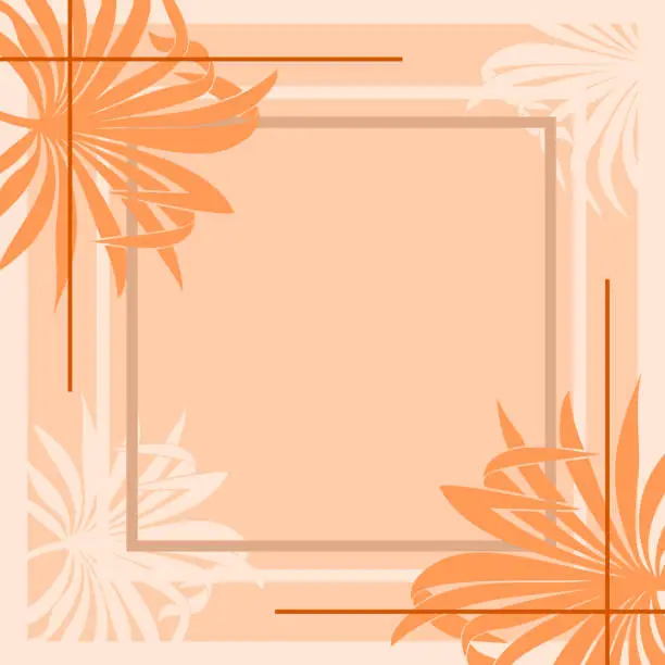 Vector illustration of tropical leaves images can be used for backgrounds and frames for photos or for greeting cards