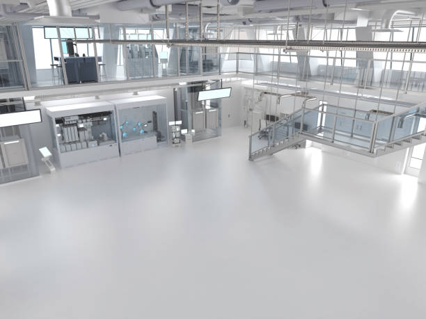 istock Laboratory interior or manufacturing factory with space 1930969551