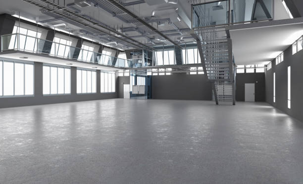 istock Laboratory interior or manufacturing factory with space 1930969559