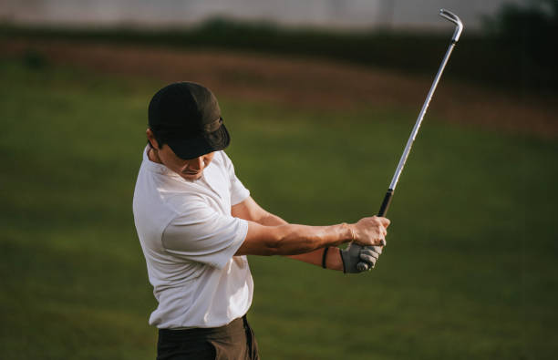 istock Asian Chinese golfer playing golf in golf course weekend morning 1930983033