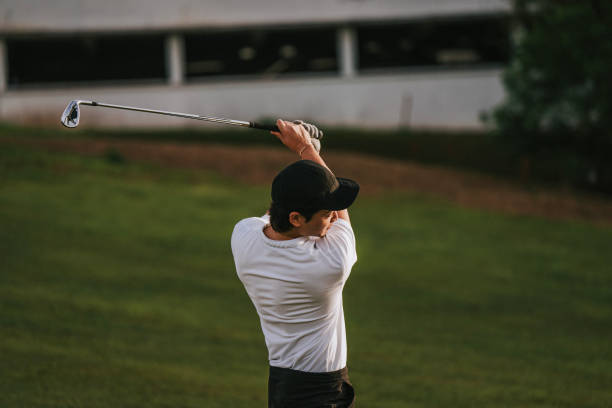istock Asian Chinese golfer playing golf in golf course weekend morning 1930984601