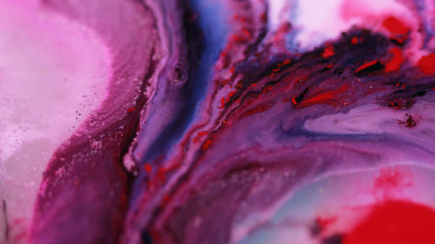 istock Paint blend ink water flow purple pink fluid wave 1931034687