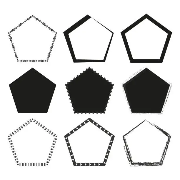 Vector illustration of polygon octagon line. Vector illustration. EPS 10.