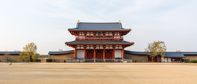 Suzakumon Gate of Heijo Palace. Nara, Japan.