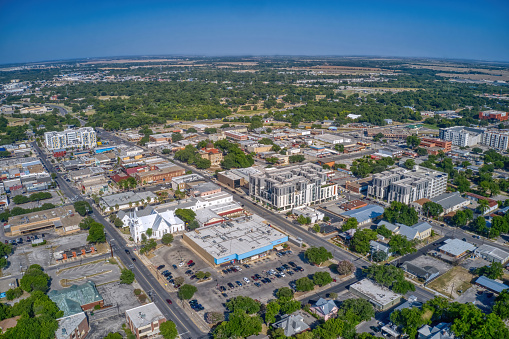 Aerial View of the College Town of San Marco, Texas