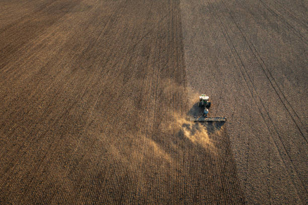 istock Sowing with no-till technology on agriculture field. 1931095292