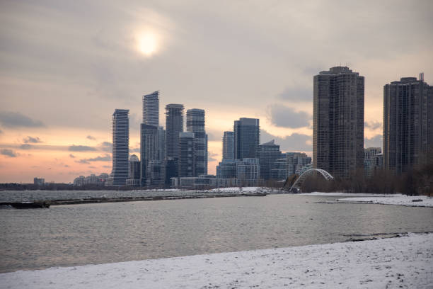 istock Beautiful winter sunset on the lake 1931123341