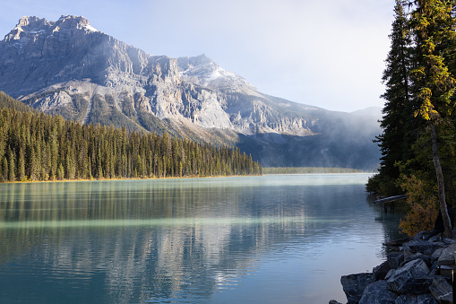 Sunrise at Emerald Lake in Yoho National Park in Biritsh Columbia, Canada.