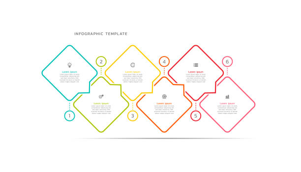 steps infographics business colorful elements - číslo 6 stock ilustrace