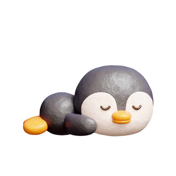 istock 3D cute penguin with ski, cartoon animal character, 3D rendering. 1931412463