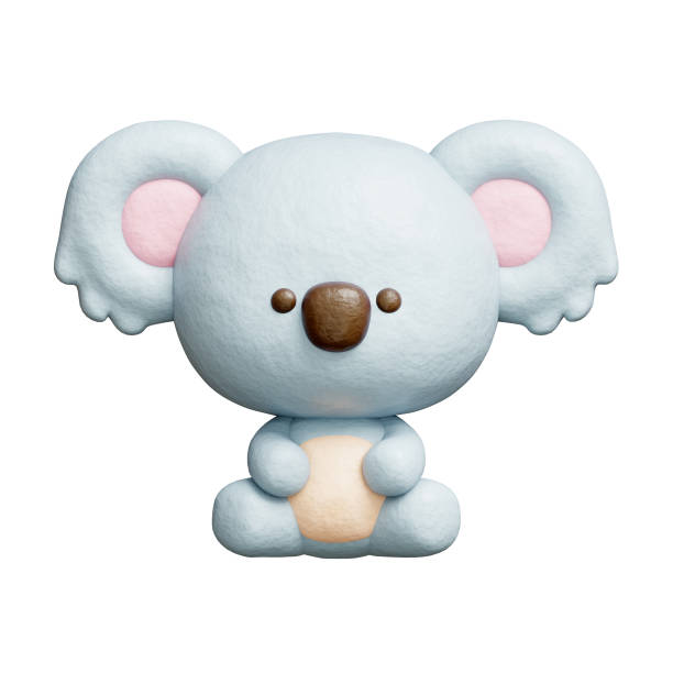 istock 3D cute koala, Cartoon animal character, 3D rendering. 1931433176