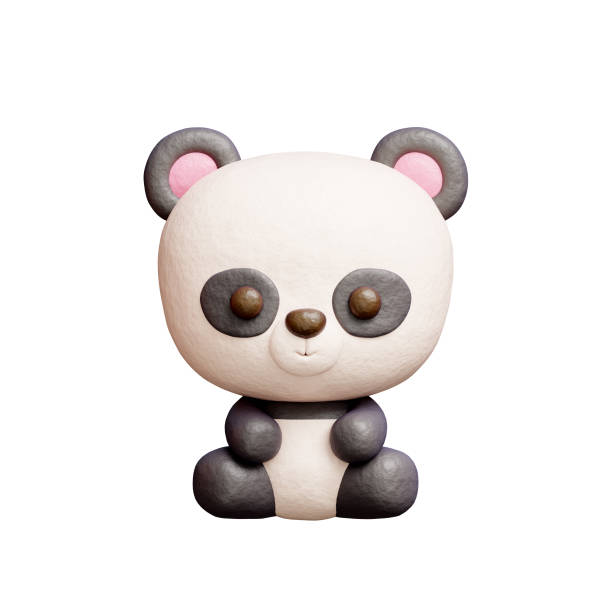 istock 3D cute panda, Cartoon animal character, 3D rendering. 1931433685
