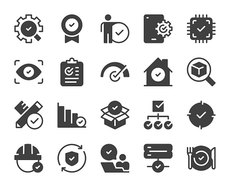 Inspection Icons Vector EPS File.