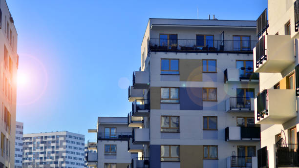 istock Residential area with modern apartment building. 1931672249