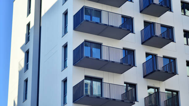 istock Residential area with modern apartment building. 1931672763