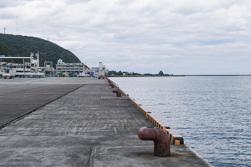 Amami City seen from the Naze Port quay