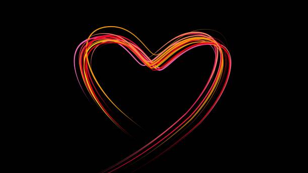 istock Heart shape drawn with multiple color brush stroke 1931755176
