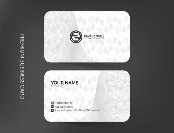 Vector illustration of Abstract simple and clean business card template design