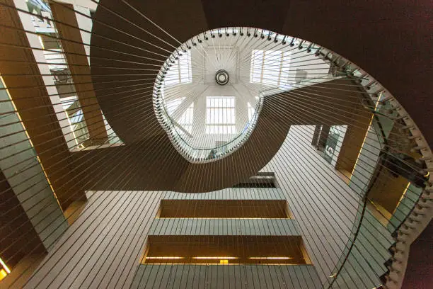 Photo of National and University Library of books in Strasbourg, France