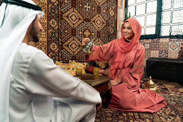 istock Young couple from Emirati spending time in a cafe 1931880891
