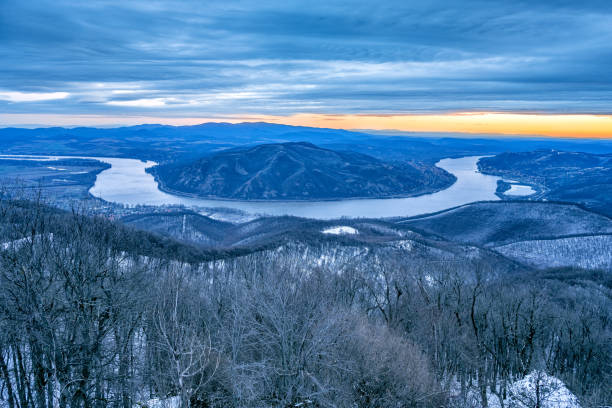 istock The beautiful Danube river curve at dawn, Pest county, Hungary 1931881407